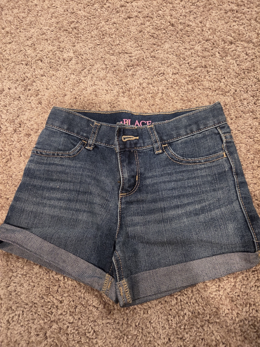 The Children's Place Girls' Dark Blue Shortie Short Court Jean Shorts